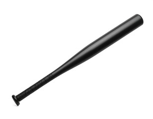 Black baseball bat isolated