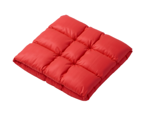 Modern and cozy red quilted blanket adding warmth and color to contemporary lifestyle photography