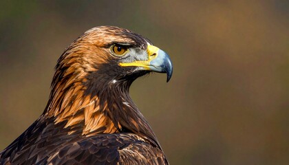 Obraz premium Majestic Golden Eagle Portrait Close Up Fierce Gaze.