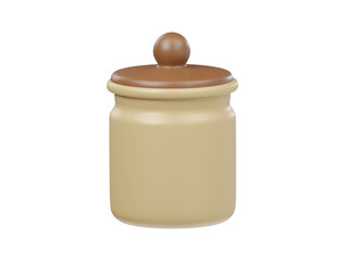 Kitchen jar icon 3d rendering illustration