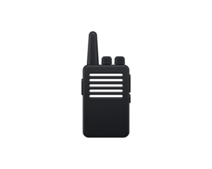 Sleek handheld transceiver isolated represents secure communication over radio frequencies