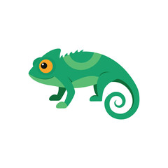 Colorful chameleon reptile artwork Vector illustration