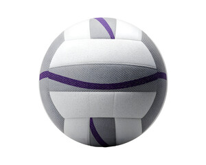 Striking close-up of a textured netball showcasing its unique design and purple accents