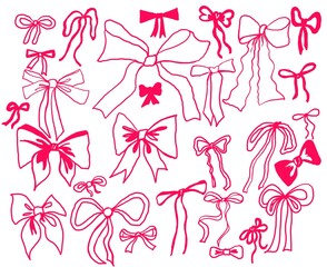 Pink Bows Set, Coquette Chic Style