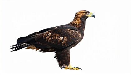 Obraz premium Majestic Golden Eagle Isolated on White Background.