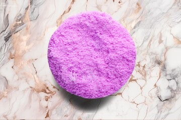 Homemade herbal lavender salt on desk