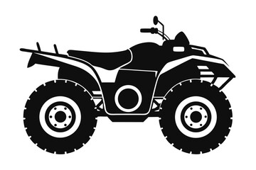 Silhouette of a FourWheeler ATV with Large Tires for OffRoad Adventure