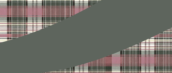 Plaid background with abstract gray wave, modern checkered banner template with copyspace for text or promotion, no people