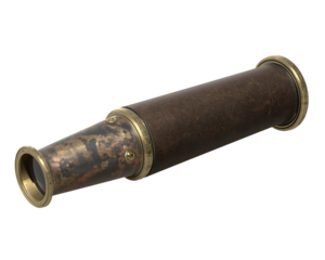 Antique spyglass with brass details, a relic of nautical exploration and adventurous journeys