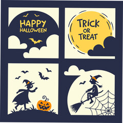 Collection of Halloween greetings © Shammi