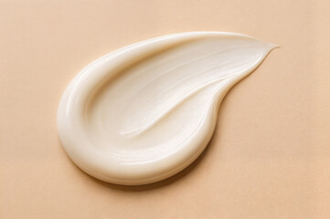 Smooth white cosmetic cream texture background, close-up shot