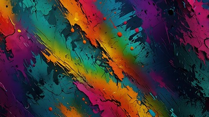 Vibrant abstract paint splatter texture with diagonal strokes