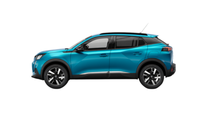 Sleek modern blue SUV showcases dynamic design and urban mobility, perfect for advertising and automotive content.