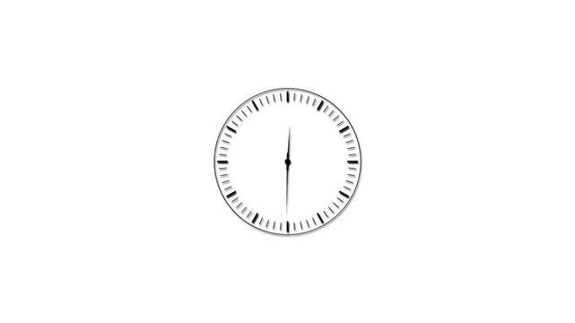 Realistic wall clock icon animation with moving hands countdown timer seamless loop ui design element 4k uhd stock video motion graphics.