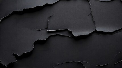 Torn black paper reveals textured layers and shadows.