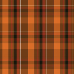 Neutral Black Brown Plaid Seamless Checkered Textile Print