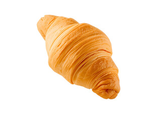 Close-Up of a Golden and Crispy Croissant on Pure Background, Delicious Pastry Concept