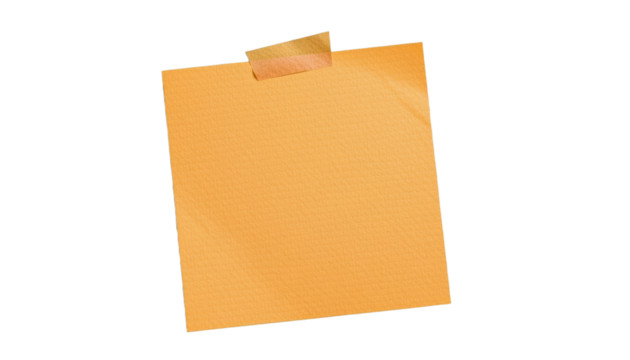 Creative Use of Square Orange Sticky Notes in Office Space Desk Environment Close-Up View Productivity Concept