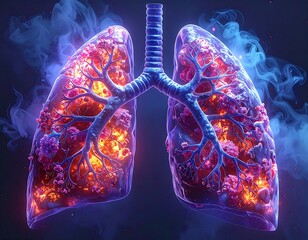 Visual representation of human lungs
