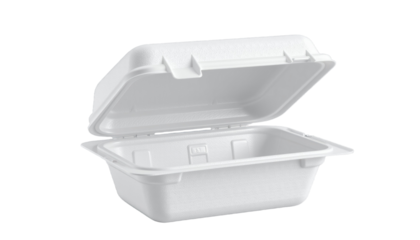Takeaway Food Packaging Kitchen Styrofoam Container Clean Design Close-Up Sustainable Choices
