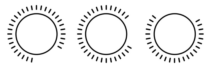 Abstract black and white vector symbols and icons with sun flower and nature design elements