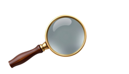 Exploring Details with Classic Magnifying Glass Study Room Photography Indoor Close-up Curiosity