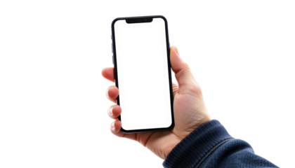 Hand Holding a Smartphone Close-Up View Digital Device Interaction Minimalist Setting Modern Lifestyle