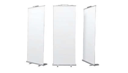 Event Display Banners Trade Show Venue Marketing Material Indoor Setting Wide Angle Promotion Strategy