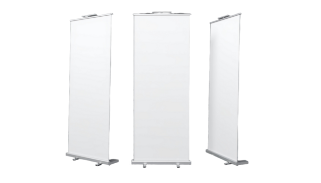 Event Display Banners Trade Show Venue Marketing Material Indoor Setting Wide Angle Promotion Strategy