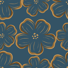 Exotic hand drawn flowers, seamless patterns with floral for fabric, textiles, clothing, wrapping paper, cover, banner, home decor, abstract backgrounds