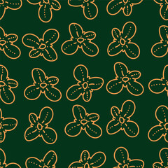 Cute hand drawn floral seamless pattern background