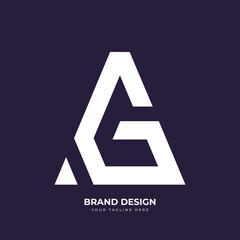 Letter AG Initial Modern Monogram Logo