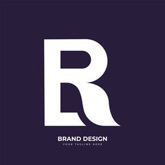 Letter BR RB Initial Modern Abstract Monogram Logo