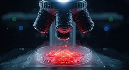 Microscopic View of Organic Matter Under Investigation