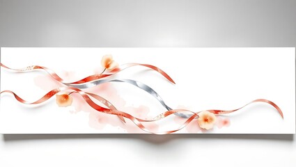 Abstract flowing watercolor painting of koi fish in motion