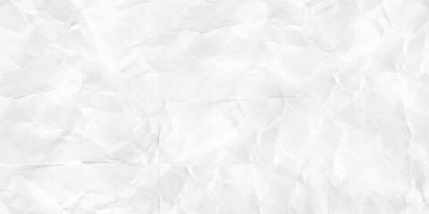 Fototapeta premium Crumpled paper background in classic white color. Paper texture Crumpled White. Top view.