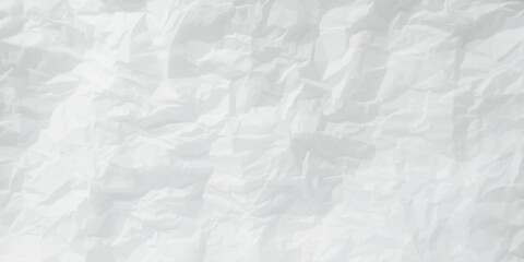 Fototapeta premium Crumpled paper background in classic white color. Paper texture Crumpled White. Top view.