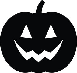 Jack o lantern silhouette vector art illustration