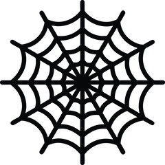 Obraz premium Spider web silhouette vector art illustration