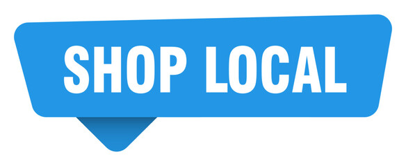 shop local sticker. shop local blue sign isolated on transpatent background