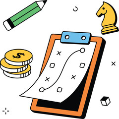 Strategy Plan Checklist Illustration
