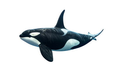 Obraz premium Orca Killer Whale Isolated on Transparent Background