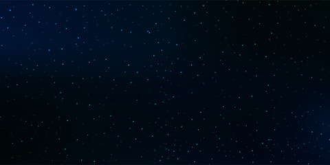 Obraz premium Realistic starry sky glow, Starry nights with bright shiny stars, Shining stars in dark night galaxy background. Vector illustration. Eps10