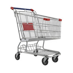 Shopping cart isolated on transparent background