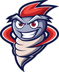 Angry Tornado Character Emblem storm face