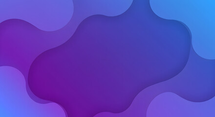 Abstract background with fluid shapes in shades of blue and purple creating a modern design