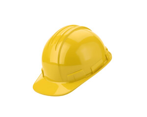 Isolated Yellow Safety Helmet, Essential Protective Gear for Industrial and Construction Work