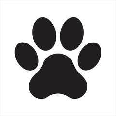 paw print icon vector illustration