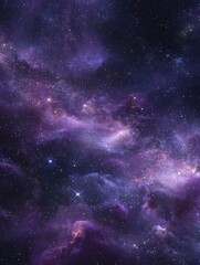 the sacred dance of nebulas and stars across the violet heavens