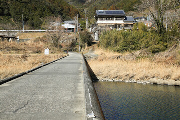 高知県越知町　片岡沈下橋